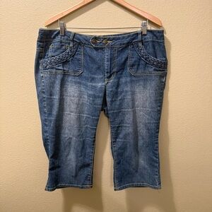 Women’s Size 12 Vintage Apollo Jeans Blue Medium Wash Denim Capris